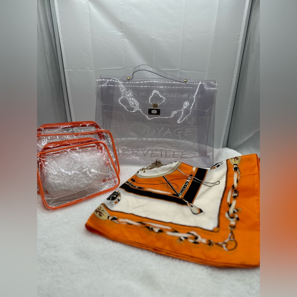 ✨HERMÉS Vinyl Kelly Exhibition Tote Bag w/ COA✨